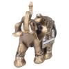 Sunicon Elephant Statue,Resin Elephant Statue Wealth Lucky Feng Shui Figurine Resin Crafts Ornament for Home Office Desktop Decoration (Top Gold Large Size 16.5 * 8 * 16cm) view 1