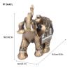Sunicon Elephant Statue,Resin Elephant Statue Wealth Lucky Feng Shui Figurine Resin Crafts Ornament for Home Office Desktop Decoration (Top Gold Large Size 16.5 * 8 * 16cm) view 2