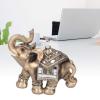 Sunicon Elephant Statue,Resin Elephant Statue Wealth Lucky Feng Shui Figurine Resin Crafts Ornament for Home Office Desktop Decoration (Top Gold Large Size 16.5 * 8 * 16cm) view 4