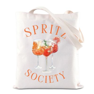 Aperol Spritz Society Tote Bag Bachelorette Gift Aperol Spritz Social Club Gift Italian Cocktail Lover Canvas Bag (SpritzSocietyToteS)