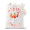 Aperol Spritz Society Tote Bag Bachelorette Gift Aperol Spritz Social Club Gift Italian Cocktail Lover Canvas Bag (SpritzSocietyToteS) view 1