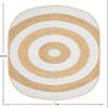 4x15 Oval Kilim Jute Runner  Oval Handmade Boho Rug, Flatweave Natural Jute, Solid White Beige 0.27" Thick Runner for Corridor, Entryway, Staircase, Hallway view 3