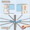 CTXDLK Clothes Airer Foldable, Free-Standing Laundry Drying Rack, Space Saving Tripod Clothes Airer, Stainless Steel Heavy Duty Garment Rack,for Clothing, Long Garment view 3
