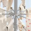 CTXDLK Clothes Airer Foldable, Free-Standing Laundry Drying Rack, Space Saving Tripod Clothes Airer, Stainless Steel Heavy Duty Garment Rack,for Clothing, Long Garment view 4