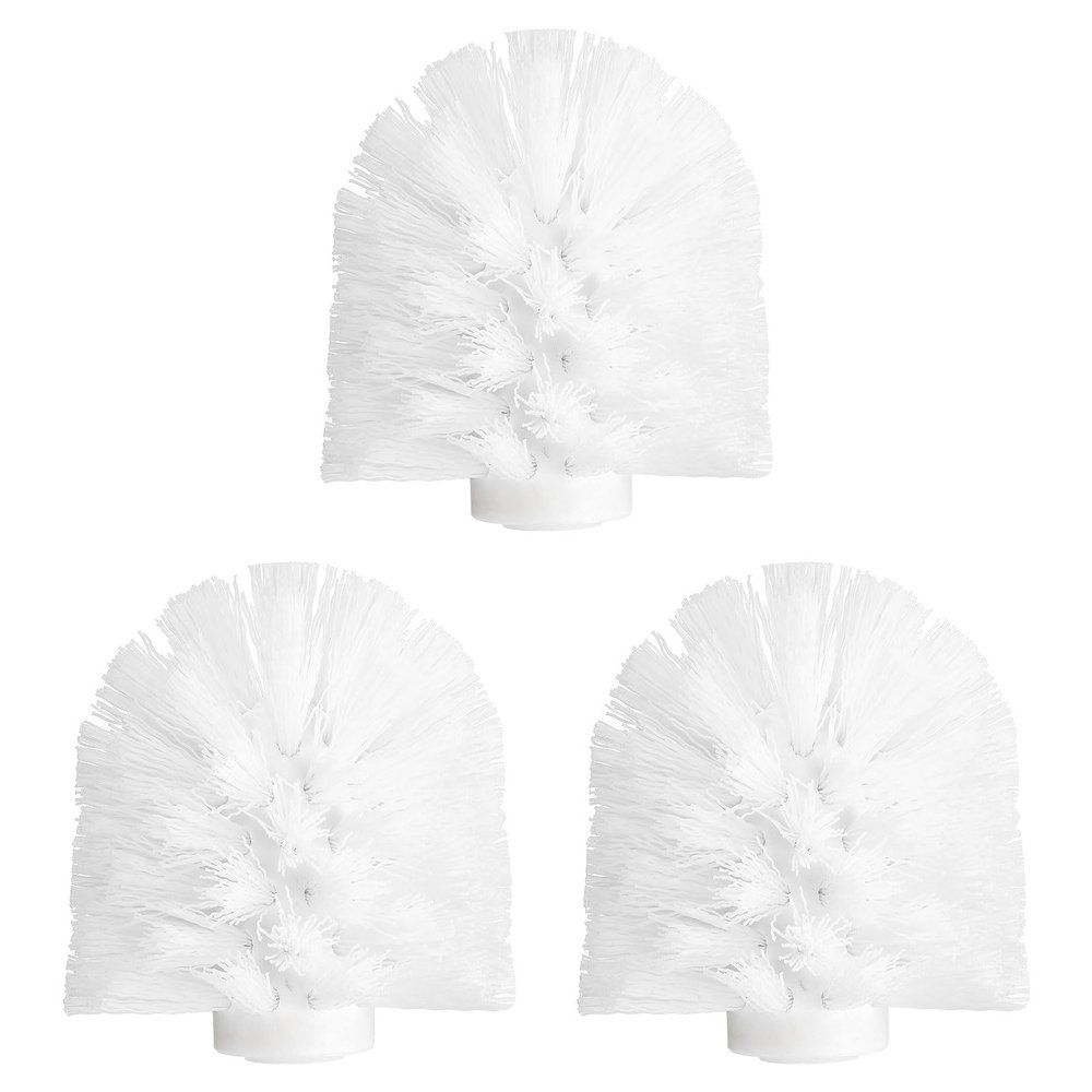 uxcell 5 Pcs Toilet Bowl Brush Replacement Head 12mm, Toilet Scrub Brush Cleaning Round Ball Shaped Toilet Brushes Heads White