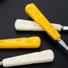 Unique Silverware Set for 12 With Cheese Pattern Handle Premium 18/10 (304) Stainless Steel Tableware Cutlery 48-Piece Knifes Forks Spoons Eating for Home Kitchen Hotel Restaurant White view 4