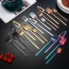 Silverware Flatware Set 72-piece Cutlery Set for 18 Knifes Forks Spoons 18/8 (304) Stainless Steel Cutlery Dinner Knifes Set for Restaurant Hotel Family Gatherings Daily Matte Black Hangable view 4