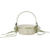 Wedding Flower Girl Basket, Hand Woven Wedding Flower Basket with Cute Pearl Romantic Elegant Flower Basket for Anniversary Wedding Banquet Party Supplies (5800) view 1