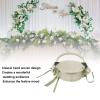Wedding Flower Girl Basket, Hand Woven Wedding Flower Basket with Cute Pearl Romantic Elegant Flower Basket for Anniversary Wedding Banquet Party Supplies (5800) view 3