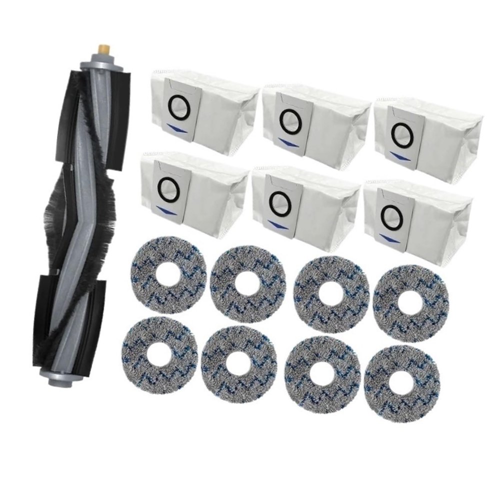 Compatible For Ecovacs X1 OMNI T10 TURBO Vacuum Cleaner Robot Filter Side Brush Cleaning Cloth Spare Parts Dust Box Accessories(15 pcs Dust Bag)