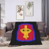 130Th Field Artillery Brigade Shoulder Sleeve Insignia Throw Blanket for Couch 40"x30" Cozy Soft Sofa Chair Bed Throw Blankets Flannel Blanket view 4
