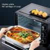 DJFKDYHPE Stainless Steel Rectangular Roaster Lasagna Pan Chicken Roasting Tray 5 Sizes Deep Baking Sheet Cake Cookie Plate Food Dish Serving Platter for Baking Breads, Turkey, Fish, Vegetables(Shallo view 4