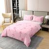 100% Cotton Christmas Candy Duvet Cover,White Bowknots Ribbon Bow-tie Starry Princess Bedding Set for Kids Adults,Winter Snowflake Xmas Gifts Pink Comforter Cover(No Filler),King Size view 3