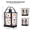 YQxwJL Delicious Cupcakes Print Large Cooler Bag Tote Bag,Reusable Grocery Bag,Lunch Box Bag, For Picnic Beach Camping view 3