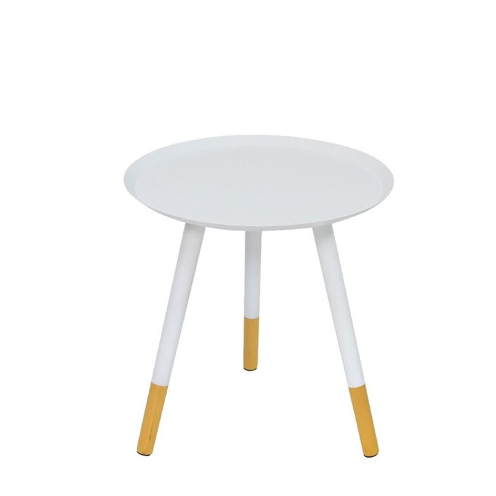 BABETRUE Coffee Table Metal Small Coffee Table Sofa Side Table Creative Small Round Table Simple Round Bedside Table Simple Side Table Coffee Tables for Living Room