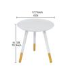 BABETRUE Coffee Table Metal Small Coffee Table Sofa Side Table Creative Small Round Table Simple Round Bedside Table Simple Side Table Coffee Tables for Living Room view 3
