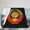 Coat of arms of The Soviet Union Throw Blanket for Couch 40"x30" Cozy Soft Sofa Chair Bed Throw Blankets Flannel Blanket view 2