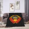 Coat of arms of The Soviet Union Throw Blanket for Couch 40"x30" Cozy Soft Sofa Chair Bed Throw Blankets Flannel Blanket view 4