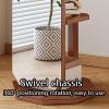 Full Body Mirror with Coat Rack, 2-in-1 Floor Mirrors and Coat Rack, 360 Rotating Solid Wood Full Length Mirror, for Bedroom, Living Room view 4