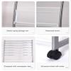 Brochure Display Holder,Metal Mesh Newspaper Magazine Holder,Vertical Book Rack with Three Newspaper Clips(White) view 2