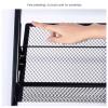 Brochure Display Holder,Metal Mesh Newspaper Magazine Holder,Vertical Book Rack with Three Newspaper Clips(White) view 4