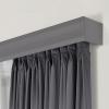 UrbanUp Curtain Track Wall Mount Curtain Box Double Track, Built-in Hidden Curtain Sliding Rail System for Living Room, Blackout Metal Curtain Cover Bracket(Gray,4.0m(13.1ft)) view 1