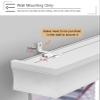 UrbanUp Curtain Track Wall Mount Curtain Box Double Track, Built-in Hidden Curtain Sliding Rail System for Living Room, Blackout Metal Curtain Cover Bracket(Gray,4.0m(13.1ft)) view 4