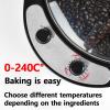 CHANGLKJ Electric Coffee Beans Roaster, 800 G Coffee Roasting Machine with Lid, 0-240  Temperature Adjustable, 45 Inclined Surface Design and Non-Stick Inner, for Peanuts, Sesame Seeds, Beans view 3