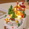 CHANGLKJ Christmas Lighting Snow Village, Christmas Collectible Buildings with Spinning Train and Christmas Music, Environmental and Durable Resin Material, for Decor, Collection view 2
