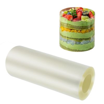 Urxirha 6-Inch Cake Collars Transparent Acetate Sheet Cake Rolls, Clear Cake Strips Acetate Film for Cake Decorating (6inch 394inch)