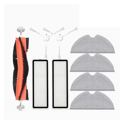 HMHOOXU Compatible with Xiaomi Mi Robot Vacuum-Mop 2 STYTJ03ZHM Vacuum Cleaner Accessories Hepa Filter Mop Cloth Main Side Brush Spare Parts(Grey)