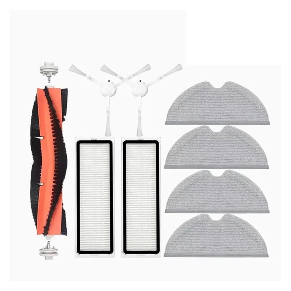 HMHOOXU Compatible with Xiaomi Mi Robot Vacuum-Mop 2 STYTJ03ZHM Vacuum Cleaner Accessories Hepa Filter Mop Cloth Main Side Brush Spare Parts(Grey)
