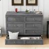 Tdewlye Full Murphy Bed Kit with USB Port and A Large Drawer, Wood Murphy Bed Cabinet Murphy Bed in A Cabinet Murphy Wall Bed Units Full Size (Gray, Full) view 1