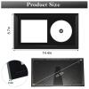 CD Display Frame for Jewel Case and Disc, Polystyrene, 7.7 x 14.4 in, Black view 2
