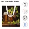 NQLYUT Tote Bag Laptop Handbag Beer And Hop Cones Grocery Bag Canvas Shoulder Bag Crossbody Bag for Travel view 4