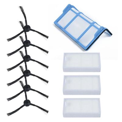 YUGHKBN Vacuum Cleaner Accessories Kit Compatible for ILIFE ZACO V3 V3s V5 V5s V5s Pro Filter Side Brush Prefilter Mesh