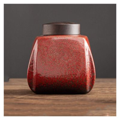 HGRVUTCFI Sugar Bowl Ceramic Large Tea Coffee Pot Retro Household Sealed Tank Storage jar Household Candy jar Jars(Red)