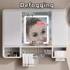 AYHARYLH Mirrored Medicine Cabinets for Bathroom with LED Lights,Vanity Mirror Bathroom Storage Medicine Cabinet with Lights,Defog & Dimmable Bathroom Mirror with Storage, Recessed Medicine Cabinets view 3