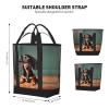 YQxwJL Cute Dachshund Duggee Print Large Cooler Bag Tote Bag,Reusable Grocery Bag,Lunch Box Bag, For Picnic Beach Camping view 3