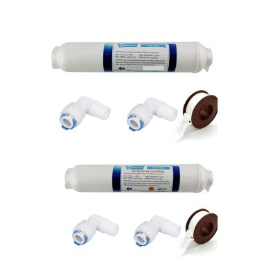 QXCIVR Water Purification Filter 10 Inch T33 with 2pcs Fitting Water Purifier Carbon Post