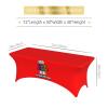 BENUSIO Customized Tablecloth Design Your Picture Text Name Logo Image Personalized Table Cloth Cover Lightweight and Elastic, Red, 6FT view 4
