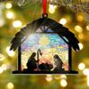 TEEZWONDER Christmas Christian Gifts for Women Men - Suncatcher Christmas Ornaments 2025 - Catholic Spiritual Religious Gifts for Women Mom, Nativity Ornaments for Tree Decorations, Stocking Stuffers view 1