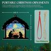 TEEZWONDER Christmas Christian Gifts for Women Men - Suncatcher Christmas Ornaments 2025 - Catholic Spiritual Religious Gifts for Women Mom, Nativity Ornaments for Tree Decorations, Stocking Stuffers view 2