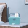 NOLITOY Large Capacity Medicine Organizer Box PP Blue, with Handle view 4