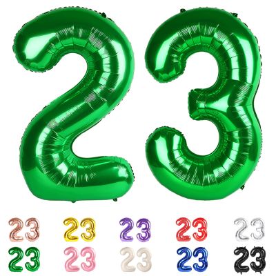 23 Balloon Numbers, 23rd Birthday Decorations for Women Men, Numbers 32 Balloons 40 In Dark Green 32nd Birthday Party Decorations for Wedding, Celebration Party, Graduations