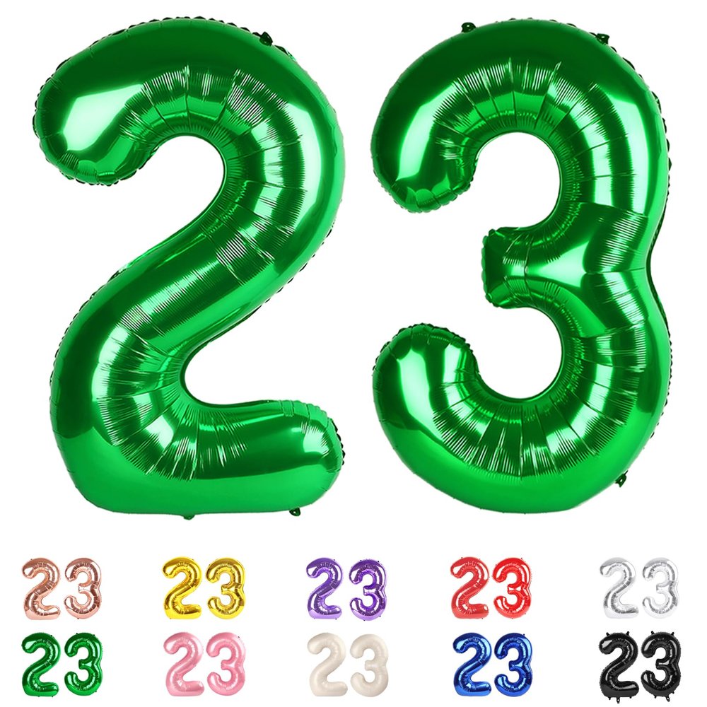 23 Balloon Numbers, 23rd Birthday Decorations for Women Men, Numbers 32 Balloons 40 In Dark Green 32nd Birthday Party Decorations for Wedding, Celebration Party, Graduations