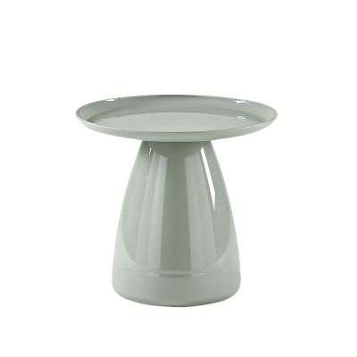 NINTIAN Round Side Table, Lightweight Snack Table for Outdoor, Garden, Hallway, Bedroom, Living Room, Terrace(Green)