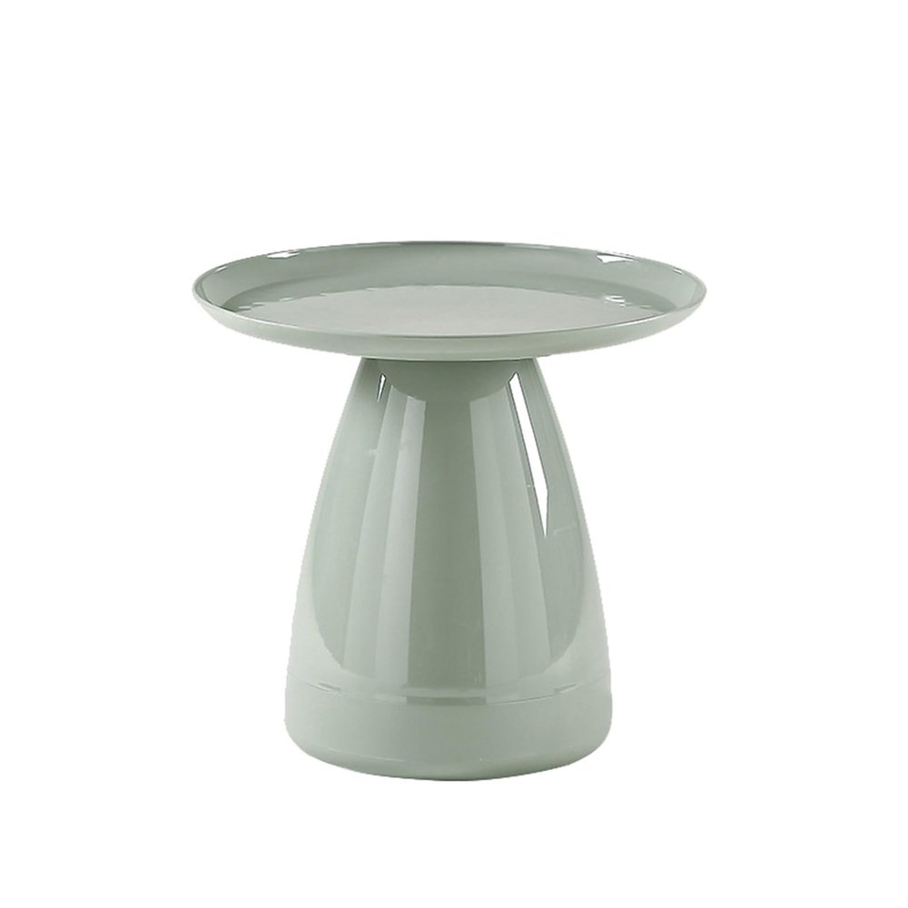NINTIAN Round Side Table, Lightweight Snack Table for Outdoor, Garden, Hallway, Bedroom, Living Room, Terrace(Green)