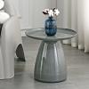 NINTIAN Round Side Table, Lightweight Snack Table for Outdoor, Garden, Hallway, Bedroom, Living Room, Terrace(Green) view 2