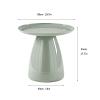 NINTIAN Round Side Table, Lightweight Snack Table for Outdoor, Garden, Hallway, Bedroom, Living Room, Terrace(Green) view 4